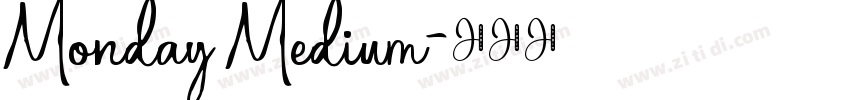 Monday Medium字体转换
